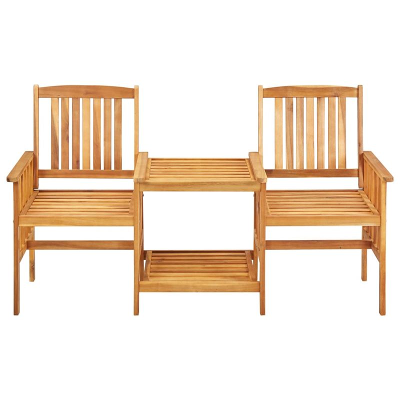 Casa si Gradina - Gradina si terasa - Mobilier exterior - Seturi mobila gradina - Scaune de gradina cu masa de ceai și perne, lemn masiv salcam, bej - Infinity.ro