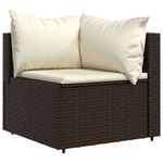 Casa si Gradina - Gradina si terasa - Mobilier exterior - Canapele si fotolii gradina - Set mobilier de gradina cu perne, 2 buc., maro, poliratan - Infinity.ro