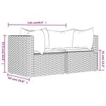 Casa si Gradina - Gradina si terasa - Mobilier exterior - Canapele si fotolii gradina - Set mobilier de gradina cu perne, 2 buc., maro, poliratan - Infinity.ro