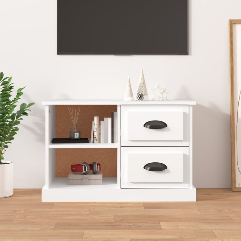 Casa si Gradina - Mobilier - Comode si corpuri - Comode - Comoda TV, alb, 73x35,5x47,5 cm, lemn prelucrat - Infinity.ro