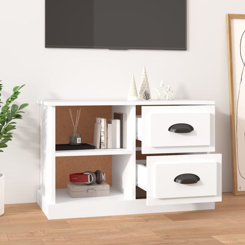 Casa si Gradina - Mobilier - Comode si corpuri - Comode - Comoda TV, alb, 73x35,5x47,5 cm, lemn prelucrat - Infinity.ro