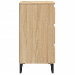 Casa si Gradina - Mobilier - Comode si corpuri - Noptiere - Noptiera cu picioare metalice, stejar Sonoma, 40x35x69 cm, cantitate în pachet: 1 - Infinity.ro