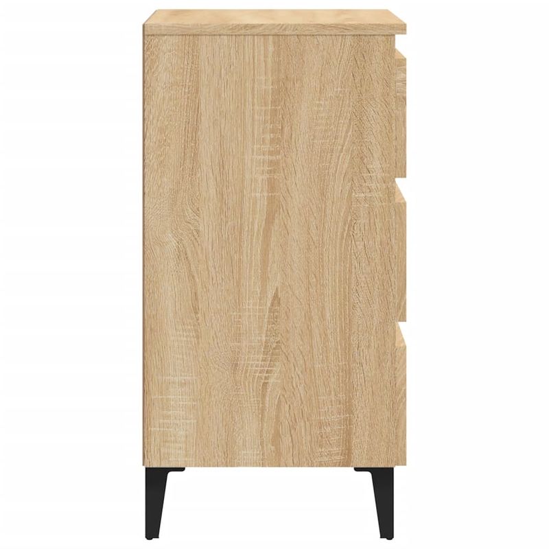 Casa si Gradina - Mobilier - Comode si corpuri - Noptiere - Noptiera cu picioare metalice, stejar Sonoma, 40x35x69 cm, cantitate în pachet: 1 - Infinity.ro