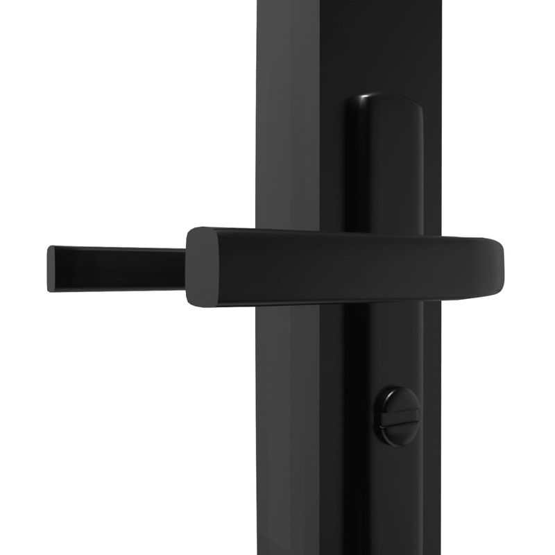 Casa si Gradina - Constructii - Usi interior, exterior si garaj - Usi garaj - Usa de interior, negru, 76x201,5 cm, sticla ESG si aluminiu - Infinity.ro