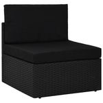 Casa si Gradina - Gradina si terasa - Mobilier exterior - Canapele si fotolii gradina - canapea de mijloc modulara, negru, poliratan - Infinity.ro
