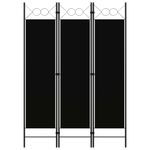 Casa si Gradina - Decoratiuni - Pereti despartitori si paravane - Paravan de camera cu 3 panouri, negru, 120 x 180 cm - Infinity.ro