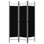 Casa si Gradina - Decoratiuni - Pereti despartitori si paravane - Paravan de camera cu 3 panouri, negru, 120 x 180 cm - Infinity.ro