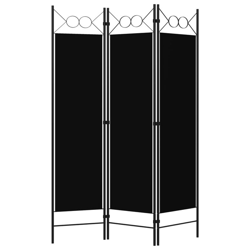 Casa si Gradina - Decoratiuni - Pereti despartitori si paravane - Paravan de camera cu 3 panouri, negru, 120 x 180 cm - Infinity.ro