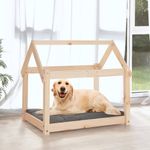 Petshop - Accesorii petshop - Culcusuri si custi - Culcusuri si saltele - Pat pentru caini, 81x60x70 cm, lemn masiv de pin - Infinity.ro