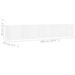 Casa si Gradina - Mobilier - Biblioteci si rafturi - Rafturi - Raft de perete pentru CD-uri, alb, 100 x 18 x 18 cm, PAL - Infinity.ro