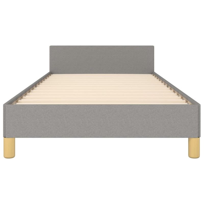 Casa si Gradina - Mobilier - Paturi si accesorii - Paturi - Cadru de pat cu tablie, gri deschis, 80x200 cm, textil - Infinity.ro