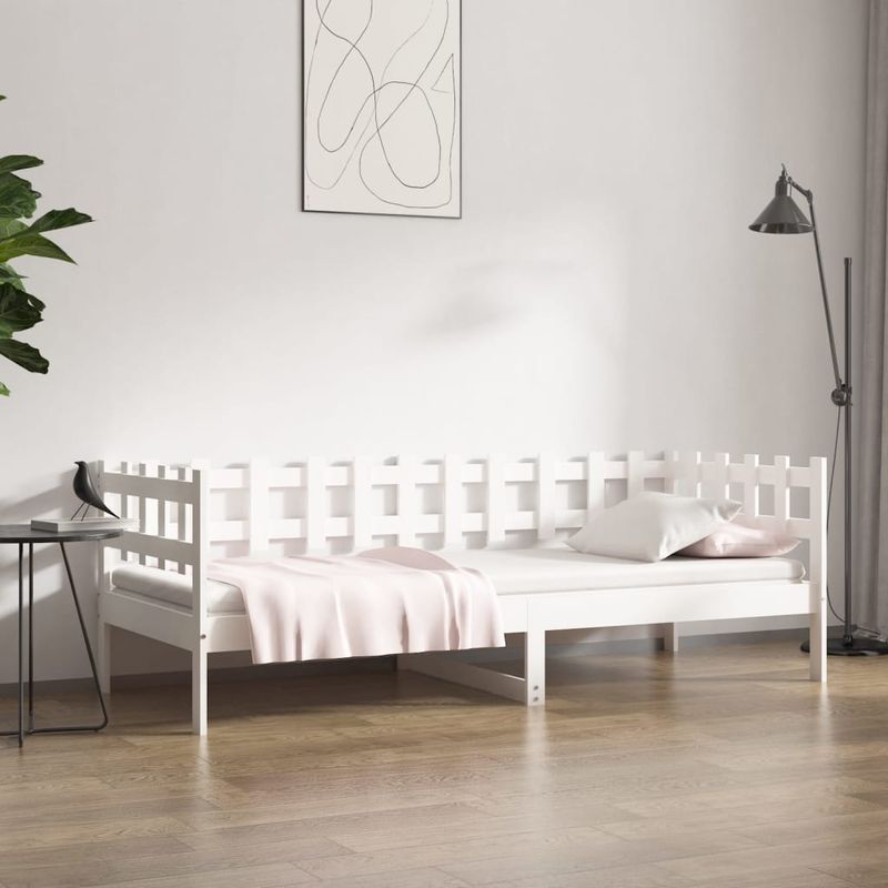 Casa si Gradina - Mobilier - Paturi si accesorii - Paturi - Pat de zi, alb, 80x200 cm, lemn masiv de pin - Infinity.ro