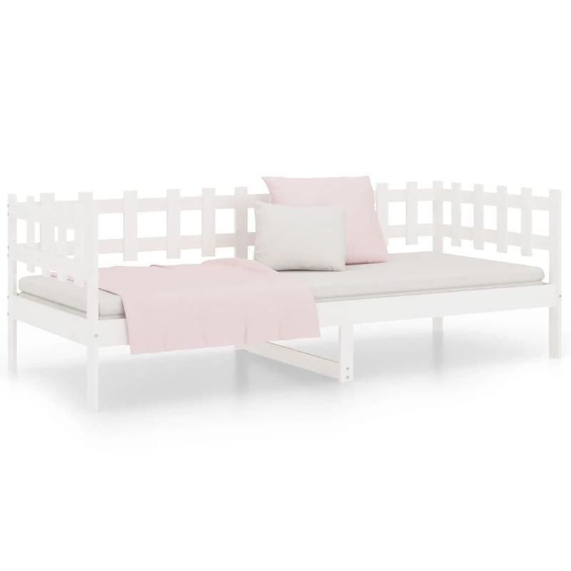 Casa si Gradina - Mobilier - Paturi si accesorii - Paturi - Pat de zi, alb, 80x200 cm, lemn masiv de pin - Infinity.ro