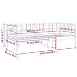Casa si Gradina - Mobilier - Paturi si accesorii - Paturi - Pat de zi, alb, 80x200 cm, lemn masiv de pin - Infinity.ro