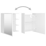 Casa si Gradina - Mobilier - Comode si corpuri - Masute de toaleta - Dulap de baie cu oglinda, alb, 62,5 x 20,5 x 64 cm, PAL - Infinity.ro