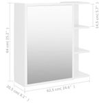 Casa si Gradina - Mobilier - Comode si corpuri - Masute de toaleta - Dulap de baie cu oglinda, alb, 62,5 x 20,5 x 64 cm, PAL - Infinity.ro