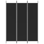 Casa si Gradina - Decoratiuni - Pereti despartitori si paravane - Paravan de camera cu 3 panouri, negru, 150x200 cm, textil - Infinity.ro