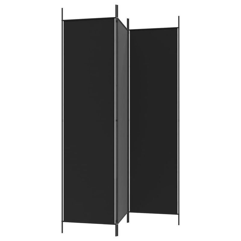 Casa si Gradina - Decoratiuni - Pereti despartitori si paravane - Paravan de camera cu 3 panouri, negru, 150x200 cm, textil - Infinity.ro