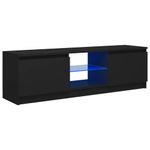 Casa si Gradina - Mobilier - Comode si corpuri - Comode - Comoda TV cu lumini LED, negru, 120x30x35,5 cm - Infinity.ro