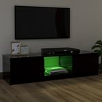 Casa si Gradina - Mobilier - Comode si corpuri - Comode - Comoda TV cu lumini LED, negru, 120x30x35,5 cm - Infinity.ro