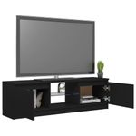 Casa si Gradina - Mobilier - Comode si corpuri - Comode - Comoda TV cu lumini LED, negru, 120x30x35,5 cm - Infinity.ro