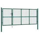 Casa si Gradina - Gradina si terasa - Garduri, panouri si accesorii - Poarta de gradina din plasa, verde, 350x175 cm, otel galvanizat - Infinity.ro