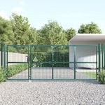 Casa si Gradina - Gradina si terasa - Garduri, panouri si accesorii - Poarta de gradina din plasa, verde, 350x175 cm, otel galvanizat - Infinity.ro