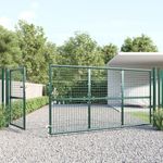 Casa si Gradina - Gradina si terasa - Garduri, panouri si accesorii - Poarta de gradina din plasa, verde, 350x175 cm, otel galvanizat - Infinity.ro