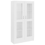 Casa si Gradina - Mobilier - Biblioteci si rafturi - Biblioteci - Dulap cu vitrina, alb, 82,5 x 30,5 x 150 cm, PAL - Infinity.ro
