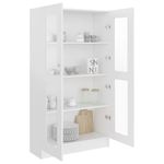 Casa si Gradina - Mobilier - Biblioteci si rafturi - Biblioteci - Dulap cu vitrina, alb, 82,5 x 30,5 x 150 cm, PAL - Infinity.ro