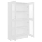 Casa si Gradina - Mobilier - Biblioteci si rafturi - Biblioteci - Dulap cu vitrina, alb, 82,5 x 30,5 x 150 cm, PAL - Infinity.ro