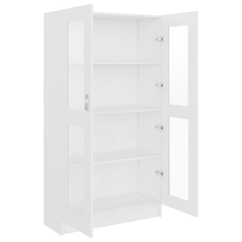 Casa si Gradina - Mobilier - Biblioteci si rafturi - Biblioteci - Dulap cu vitrina, alb, 82,5 x 30,5 x 150 cm, PAL - Infinity.ro