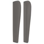 Casa si Gradina - Mobilier - Paturi si accesorii - Accesorii paturi - Tablie de pat cu aripioare gri 147x23x118/128 cm piele eco - Infinity.ro