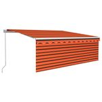 Casa si Gradina - Gradina si terasa - Umbrele si pavilioane - Umbrele - Copertina retractabila manual cu stor, portocaliu&maro, 4,5x3 m - Infinity.ro