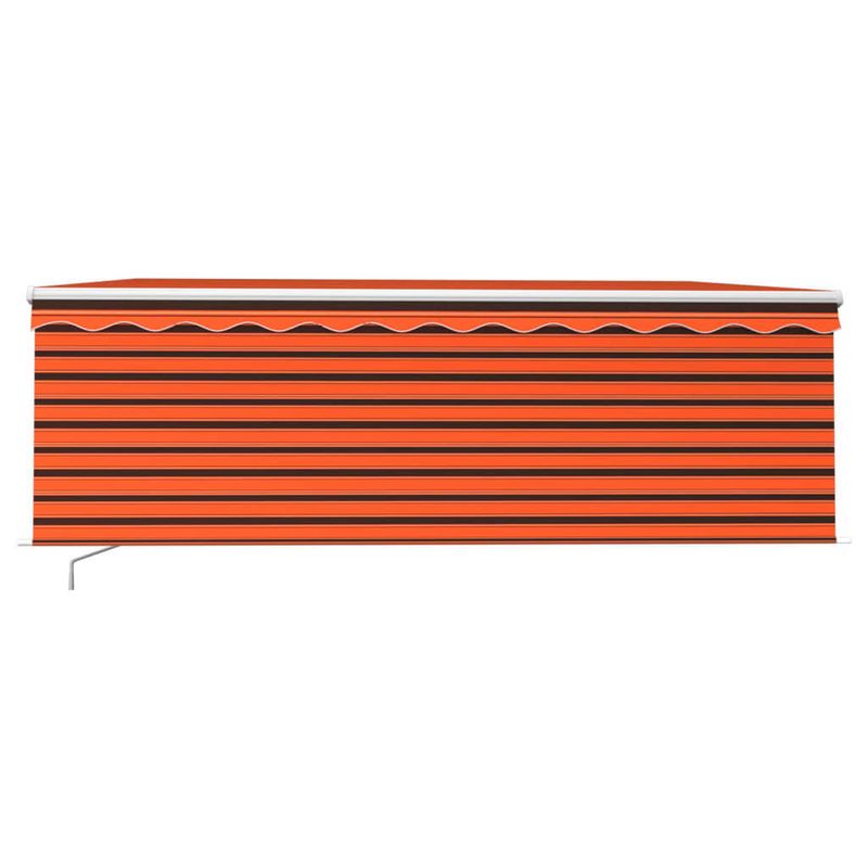 Casa si Gradina - Gradina si terasa - Umbrele si pavilioane - Umbrele - Copertina retractabila manual cu stor, portocaliu&maro, 4,5x3 m - Infinity.ro
