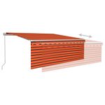 Casa si Gradina - Gradina si terasa - Umbrele si pavilioane - Umbrele - Copertina retractabila manual cu stor, portocaliu&maro, 4,5x3 m - Infinity.ro