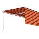 Casa si Gradina - Gradina si terasa - Umbrele si pavilioane - Umbrele - Copertina retractabila manual cu stor, portocaliu&maro, 4,5x3 m - Infinity.ro