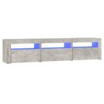 Casa si Gradina - Mobilier - Comode si corpuri - Comode - Comoda TV cu lumini LED, gri beton, 180x35x40 cm - Infinity.ro