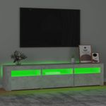 Casa si Gradina - Mobilier - Comode si corpuri - Comode - Comoda TV cu lumini LED, gri beton, 180x35x40 cm - Infinity.ro