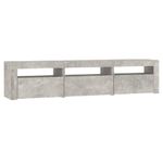 Casa si Gradina - Mobilier - Comode si corpuri - Comode - Comoda TV cu lumini LED, gri beton, 180x35x40 cm - Infinity.ro