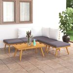 Casa si Gradina - Gradina si terasa - Mobilier exterior - Seturi mobila gradina - Set mobilier de gradina cu perne, 6 piese, lemn masiv de acacia - Infinity.ro