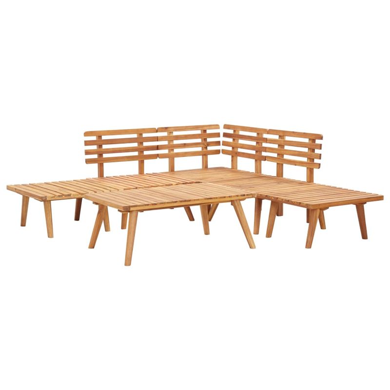 Casa si Gradina - Gradina si terasa - Mobilier exterior - Seturi mobila gradina - Set mobilier de gradina cu perne, 6 piese, lemn masiv de acacia - Infinity.ro