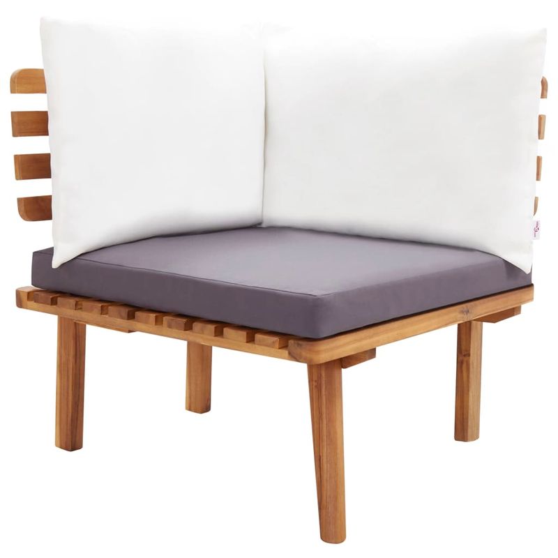 Casa si Gradina - Gradina si terasa - Mobilier exterior - Seturi mobila gradina - Set mobilier de gradina cu perne, 6 piese, lemn masiv de acacia - Infinity.ro