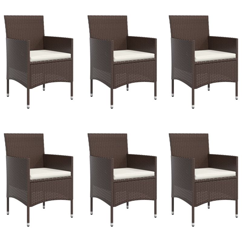 Casa si Gradina - Gradina si terasa - Mobilier exterior - Seturi mobila gradina - Set mobilier de gradina cu perne, 7 piese, maro si negru - Infinity.ro