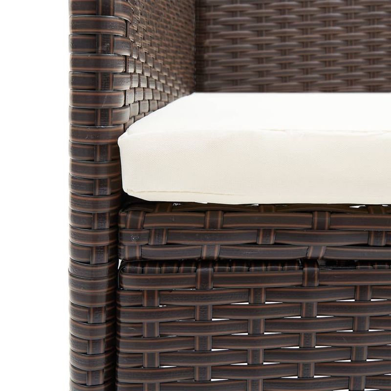 Casa si Gradina - Gradina si terasa - Mobilier exterior - Seturi mobila gradina - Set mobilier de gradina cu perne, 7 piese, maro si negru - Infinity.ro