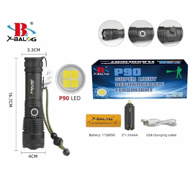 Casa si Gradina - Corpuri si surse de iluminat - Iluminat exterior - Lanterne - Lanterna profesionala, X-Balog P90 Super Light - Infinity.ro