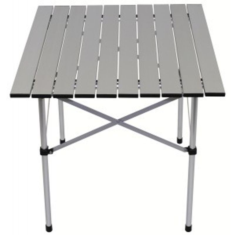 Sport si Outdoor - Camping - Mobilier pentru camping - Mese camping - Masa pliabila camping roll-up, aluminiu, cadrul pliabil, 58 x 58 cm, cu husa - Infinity.ro