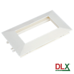 Casa si Gradina - Electrice - Smart Home - Accesorii control acces si supraveghere - Rama alba cvadrupla pentru aparataj 45 x 45 mm (8 module) - DLX - Infinity.ro