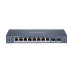 PC, gaming si accesorii - Retelistica - Switch-uri - Switch-uri cu management - Switch 8 porturi Gigabit PoE, 2 port SFP uplink, SMART Management - HIKVISION DS-3E1510P-SI - Infinity.ro