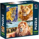 Jucarii, Copii si Bebe - Jucarii si jocuri - Jocuri si puzzle - Puzzle - Puzzle Lion family, 47 x 67 cm, 1000 piese De.tail DT1000-01 - Infinity.ro